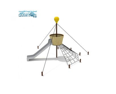 Sistem de catarare cu tobogan pentru copii de exterior Model 2, 3-12 ani, 760*720*480CM , metal
