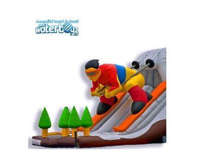 Tobogan gonflabil profesional Super Ski cu doua pante