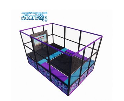 Trambulina modulara elastica cu ecran pentru interior Moly Jumps, 520x350x380 cm, +3 ani