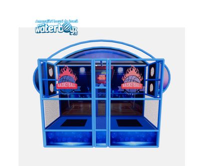 Trambulina modulara elastica pentru interior Challange Basketball, 120x120 cm, +3 ani