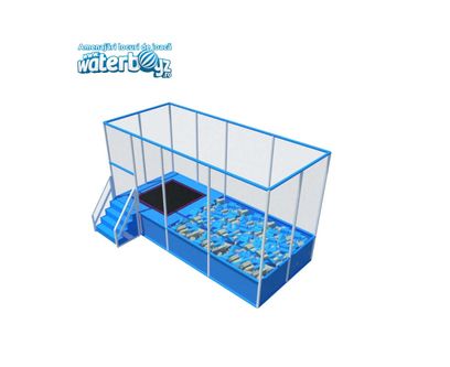 Trambulina modulara elastica pentru interior cu bureti, 120x120 cm, 3-12 ani