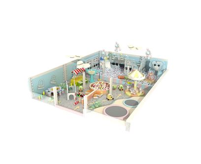 Amenajare completa loc de joaca de interior la cheie Blue Mouse, 3-12 ani