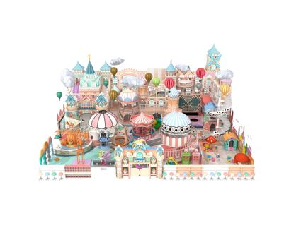 Amenajare completa loc de joaca de interior la cheie Pink Castle 365 m2, 3-12 ani