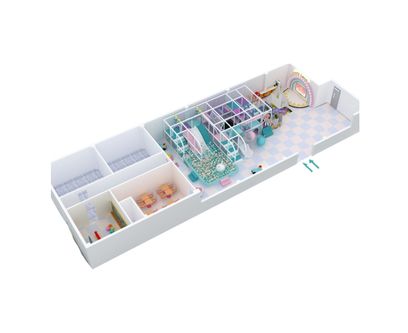 Amenajare completa loc de joaca de interior la cheie Simplicity 188 mp, 3-12 ani