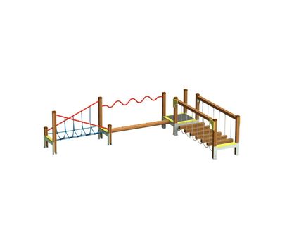 Traseu de agilitate si antrenament pentru copii Balance Trail 2, exterior, 3–12 ani, 427x284x116 cm