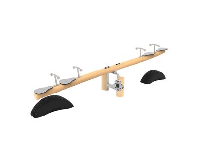 Balansoar cu 4 locuri din lemn Robinia pentru exterior model 2, 3-14 ani, 390x80x75 cm