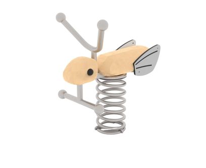 Balansoar pe arc din lemn Robinia pentru exterior model Albinuta 2, 1-12 ani, 93x46x76 cm