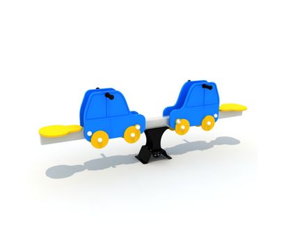 Balansoar cu 2 locuri Cars, 3-10 ani, 160x25x70 cm, metal si plastic, albastru