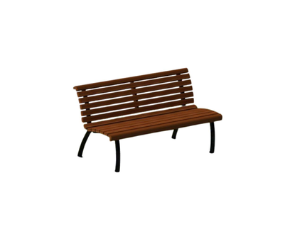 Banca parc din lemn cu spatar model 7