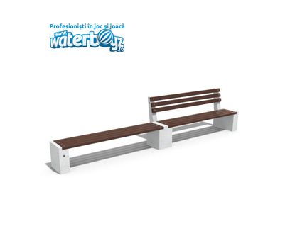 Concrete Urban Park Bench model 23