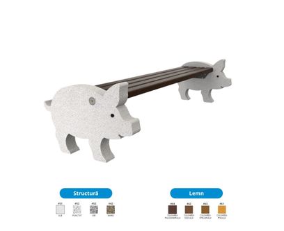 Banca parc Urban Beton model Piggy