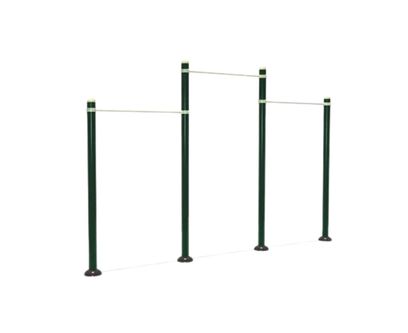 Bara pentru tractiuni tripla pentru exterior, +12 ani, 350x12x250 cm