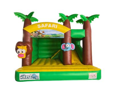 Bouncer cu tobogan gonflabil Safari Party, +3 ani, 450x450x400 cm