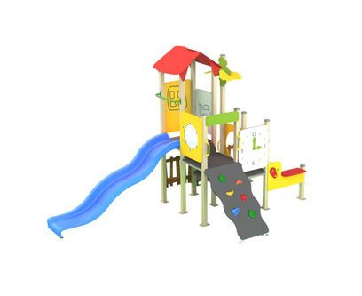 Complex de joaca de exterior Happy Forest 2, 2-6 ani, 381x246x240 cm