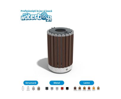 Concrete Urban Waste Bin 2