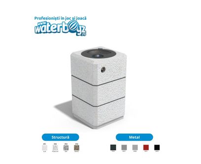 Concrete Urban Waste Bin 3