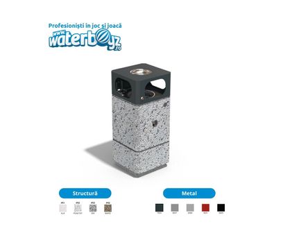 Concrete Urban Waste Bin 5