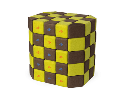 3D Magnetic Blocks Yellow and Brown