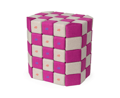 3D Magnetic Blocks Pink and Grey
