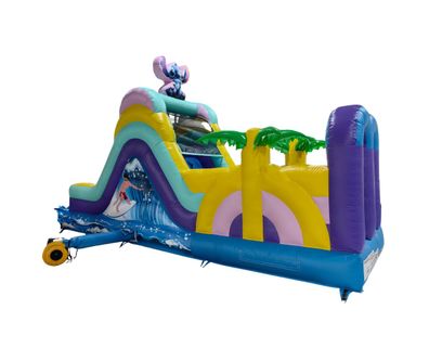 Cursă cu obstacole și tobogan Jungle Surf, +3 ani, 725×240×450 cm