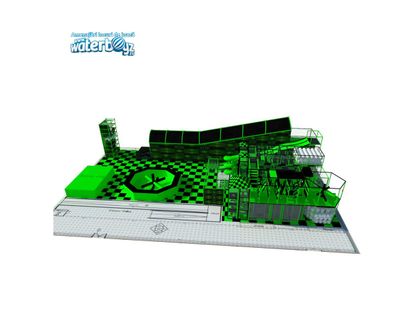 Ninka Assault de interior pentru copii Green Ninja & Tubing, 3-12 ani
