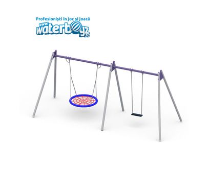 Leagan pentru copii Metal 5, 3-12 ani, 340x503x239 cm