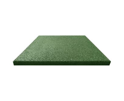 Rubber Safety Playground Tiles Green / sqm