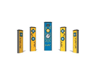 Joc interactiv de reactie pentru copii 5 Totemuri, +4 ani, 153.4x43 cm, galben si albastru