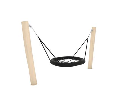 Leagan cuib din lemn pentru copii Robinia Parc 1, 3-12 ani, 310x100x174 cm