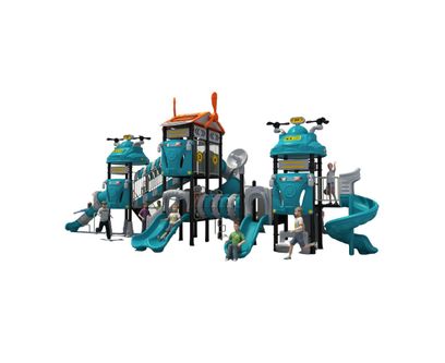 Complex de joaca pentru copii de metal Auto World 7, exterior, 3-15 ani, 1310x670x550 cm