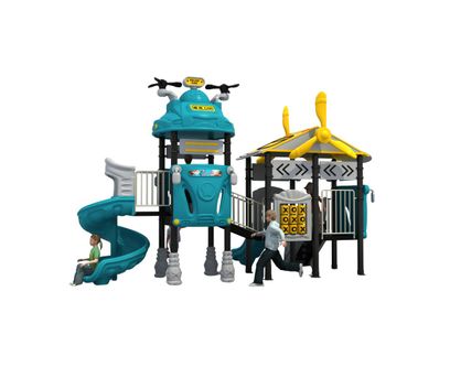 Complex de joaca pentru copii de metal Auto World 4, exterior, 3-15 ani, 580x290x420 cm