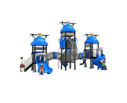 Complex de joaca pentru copii de metal Auto World 9, exterior, 3-15 ani, 950x550x500 cm