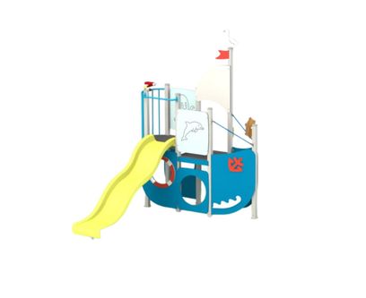 Loc de joaca din lemn pentru copii Boat, exterior, 2-6 ani, 333x198x270 cm