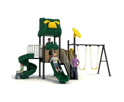 Complex de joaca pentru copii de metal Bunny Forest, exterior, 3-15 ani, 600x300x380 cm