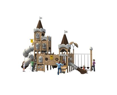 Complex de joaca pentru copii de metal Caesar Castle 6, exterior, 3-15 ani, 900x530x650 cm