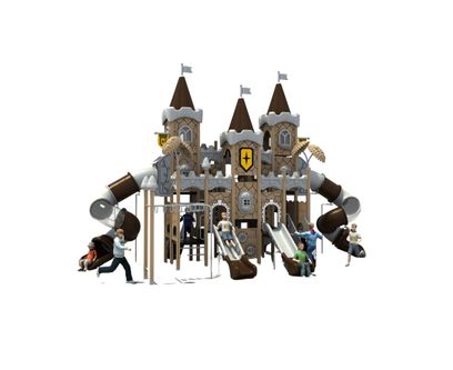 Complex de joaca pentru copii de metal Caesar Castle 7, exterior, 3-15 ani, 1000x580x650 cm