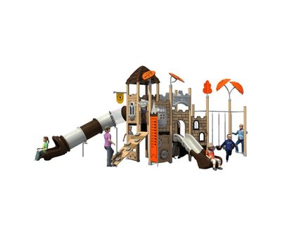 Complex de joaca pentru copii de metal Caesar Castle 8, exterior, 3-15 ani, 810x540x380 cm