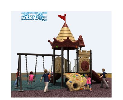 Complex de joaca pentru copii de metal Castle 7, exterior, 3-12 ani