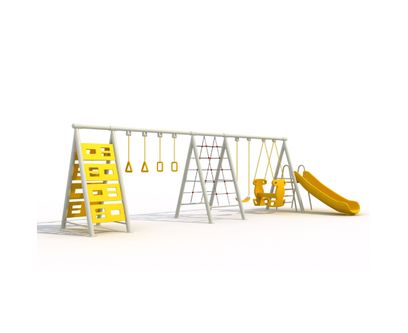 Complex de joaca pentru copii de metal Climber, exterior, 6-12 ani, 720x300x200 cm