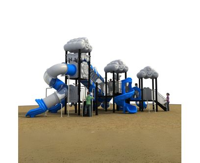 Complex de joaca pentru copii de metal Cloud 1, exterior, 3-12 ani, 1100x590x500 cm