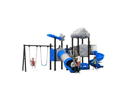 Complex de joaca pentru copii de metal Cloud 6, exterior, 3-15 ani, 750x350x380 cm