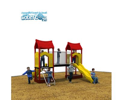 Complex de joaca pentru copii de metal Economy 1, exterior, 3-12 ani, 370x460x310 cm