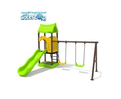 Complex de joaca din metal pentru copii Economy 6, exterior, 3-12 ani, 460x310x310 cm