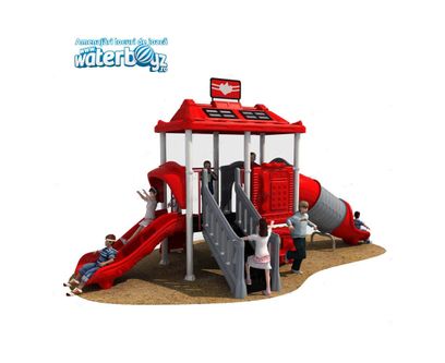 Complex de joaca pentru copii de metal Fire Control 11, exterior, 3-12 ani, 655x385x370 cm