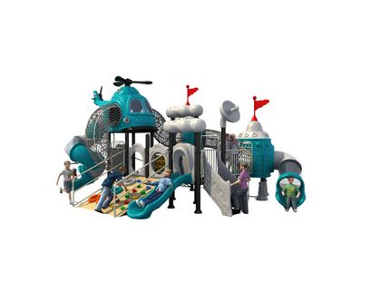 Complex de joaca pentru copii de metal Helicopter 5, exterior, 3-15 ani, 900x630x420 cm