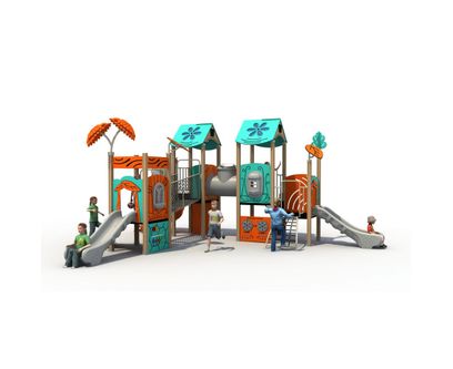 Complex de joaca pentru copii de metal Nature 2, exterior, 3-15 ani, 800x640x370 cm