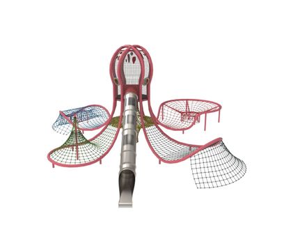 Complex de joaca pentru copii de metal Octopus, exterior, 3-14 ani, 1610x1440x675 cm