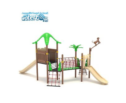 Complex de joaca pentru copii de metal Padurea Fermecata 20, exterior, 3-12 ani, 815x440x360 cm