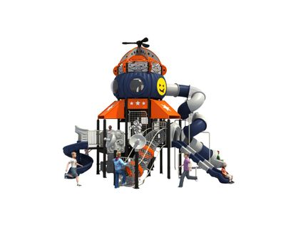 Complex de joaca pentru copii de metal Space Base 3, exterior, 3-15 ani, 900x760x680 cm