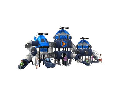 Complex de joaca pentru copii de metal Space Base 4, exterior, 3-15 ani, 1500x650x520 cm